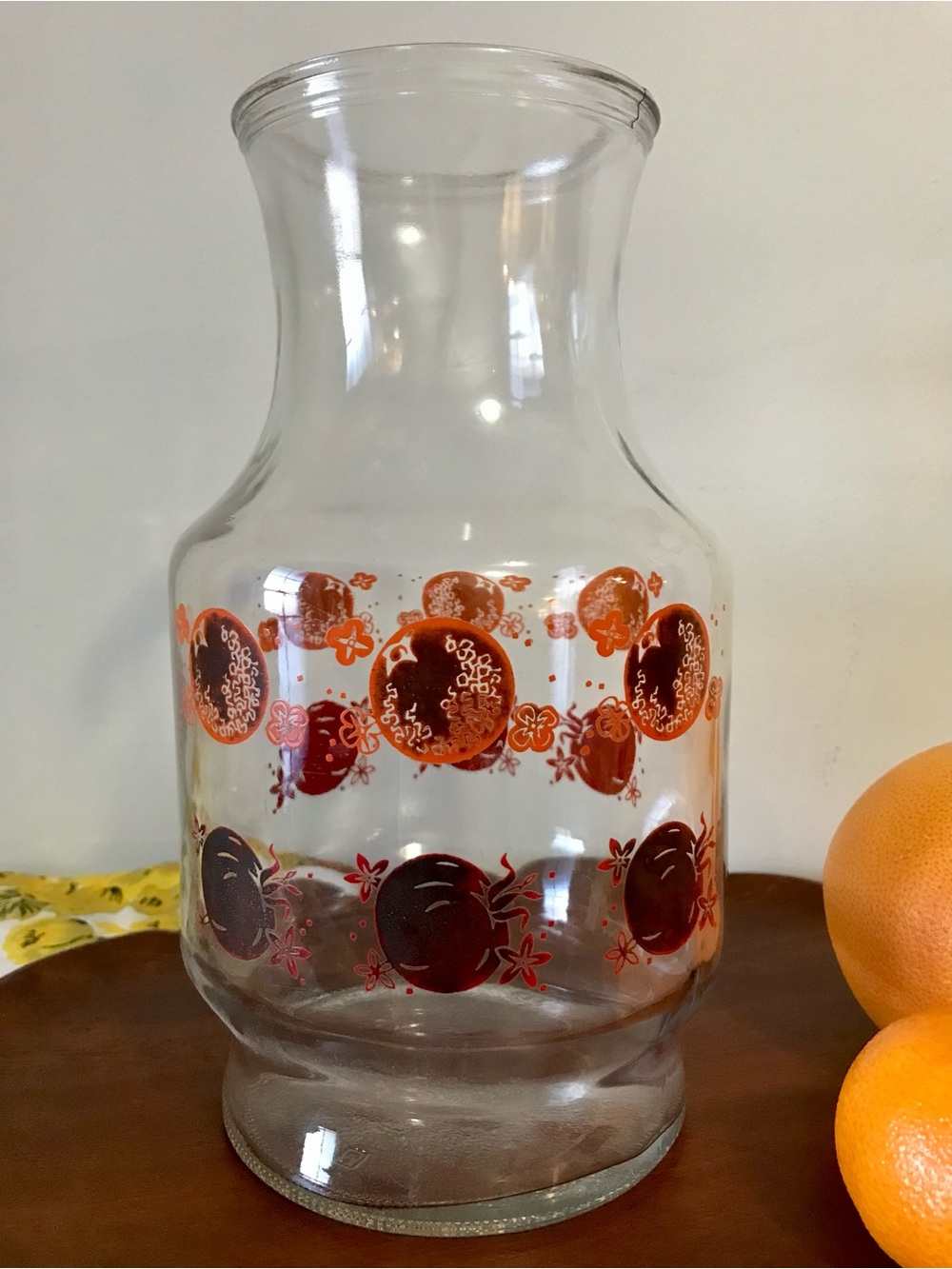Vintage Anchor Hocking Glass Juice Carafe/Pitcher